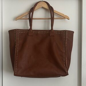 Neiman Marcus Brown Studded Tote Bag